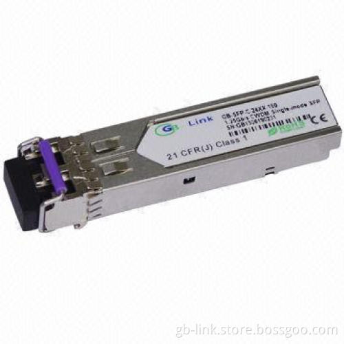 1.25GB/Second CWDM Single-mode SFP Transceiver, Low-power Dissipation, Single 3.3V Power Supply